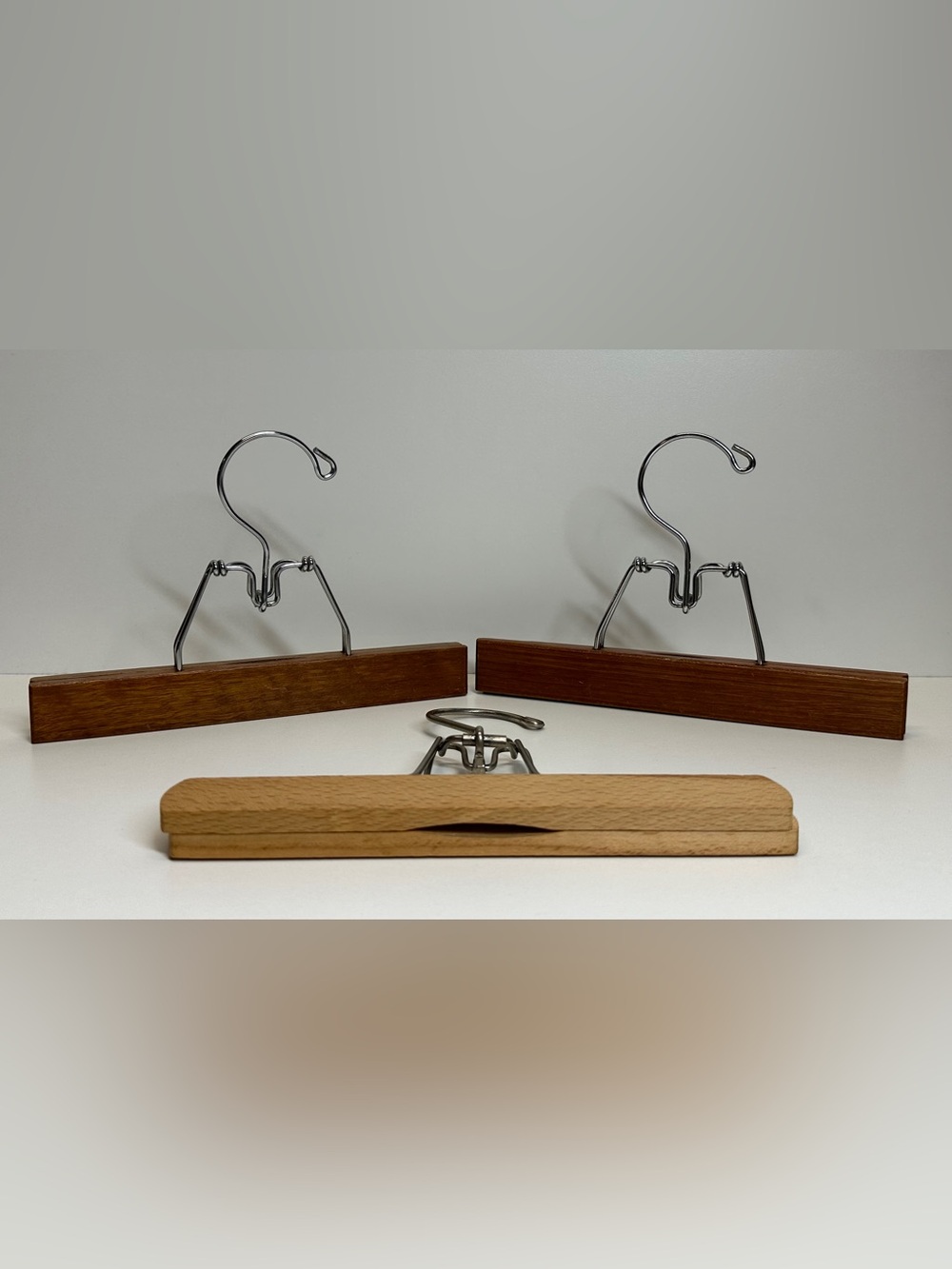9 Inch Wooden Hanger For Pant Or Skirt - Set Of 3